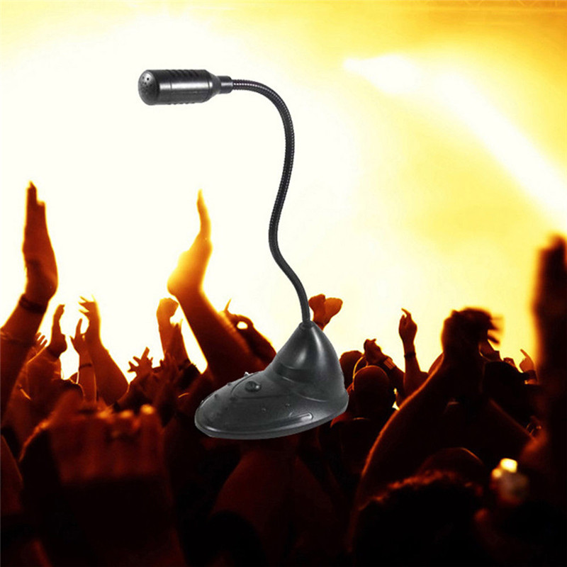 Mini Studio Speech Microfoon 3.5mm Plug Zwanenhals Mic Bedrade Microfoon Flexibele Standaard voor Computer PC Desktop Notebook