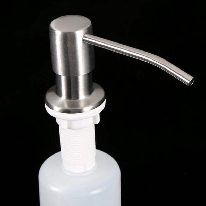 Kitchen Sink Hand Soap Dispenser Stainless steel Liquid Soap Dispensers PP Plastic Bottle Easy To Fill Kitchen Accessorie
