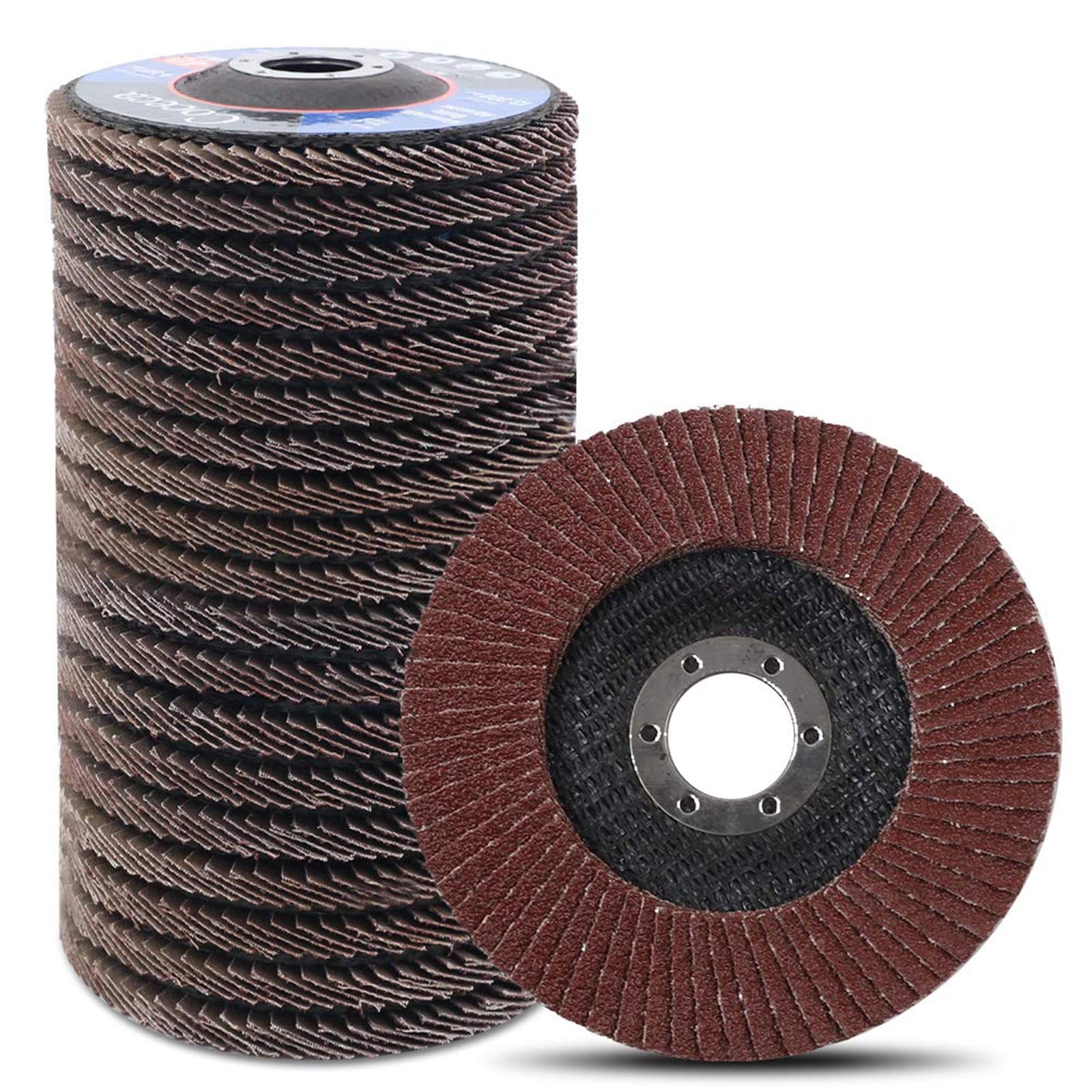 5 stk. zirkoniumoxid-lamelskiver, 125/150/180mm slibeskiver, 36/80/100/120 slibeskiver med korn til vinkelsliber-finish