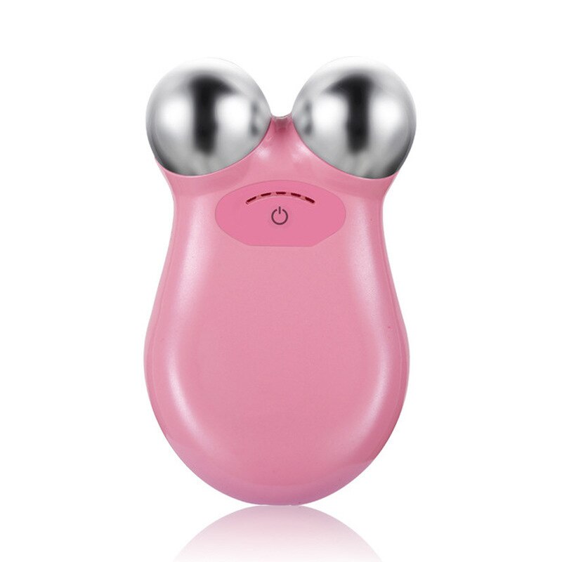 Ems Gezicht Lifting Microcurrent Roller Massager Microstroom Face Lift Machine Facial Microstroom Apparaat Massage Voor Vriendin: Roze