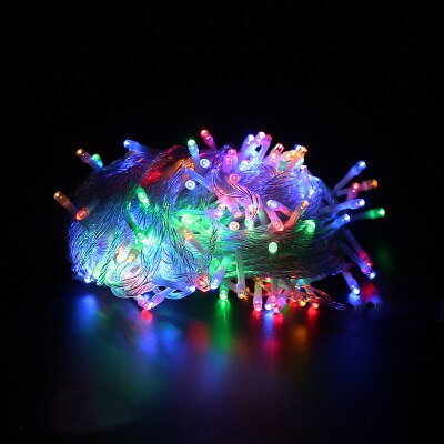 LED guirlande lumineuse pile 1M/ 2M/5M/10M noël chaîne lumière lumières/mariage/LED décoration lampe série batterie: RGB / 1M  10LED