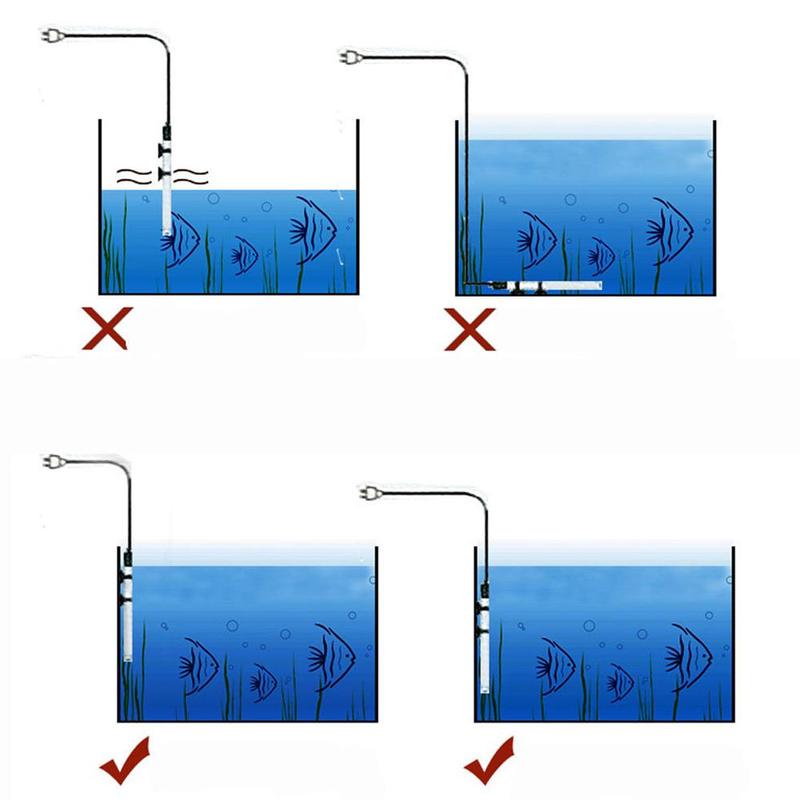 110v-220v yuge ajustável temperatura termostato aquecedor haste 25w/50w/100w/200w/300w submersível aquário tanque de peixes água calor