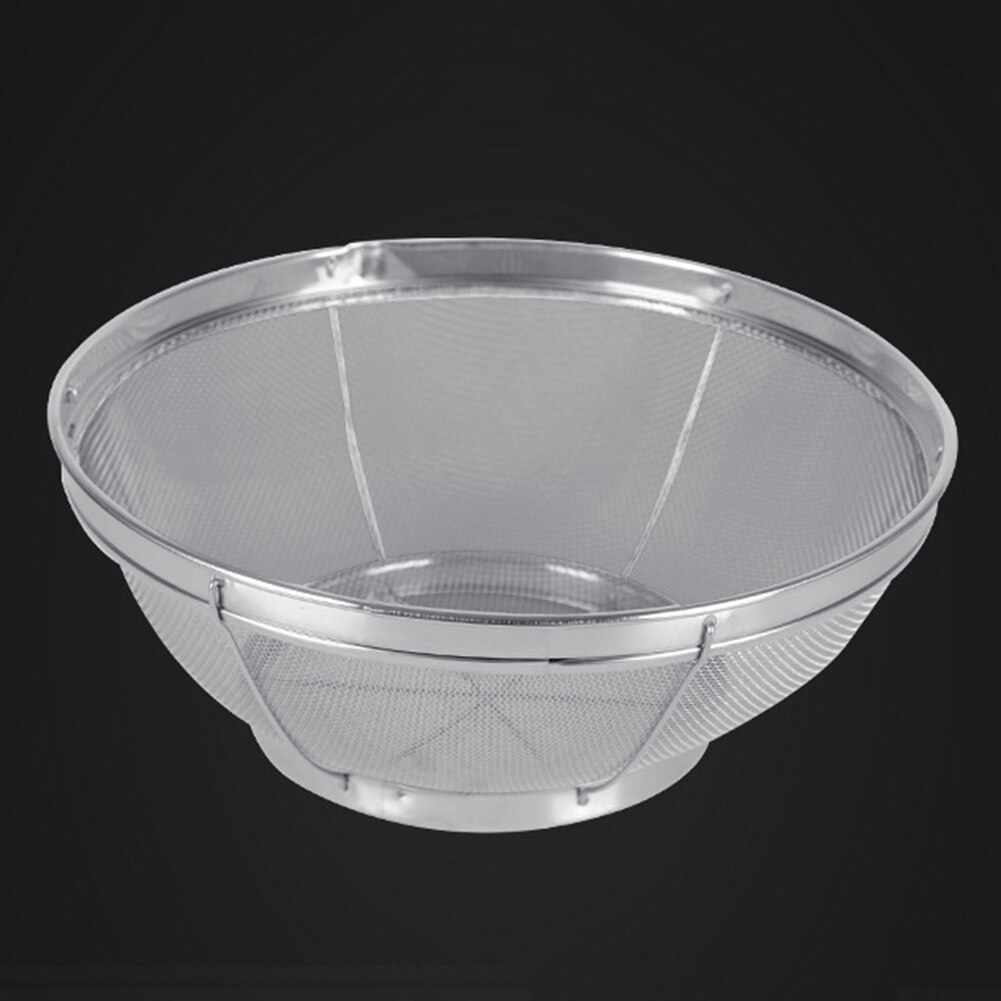 Stainless Steel Fine Mesh Washing Rice Strainer Portable Fruits Vegetable Sieve Colander Multifunctional Kitchen Supplies