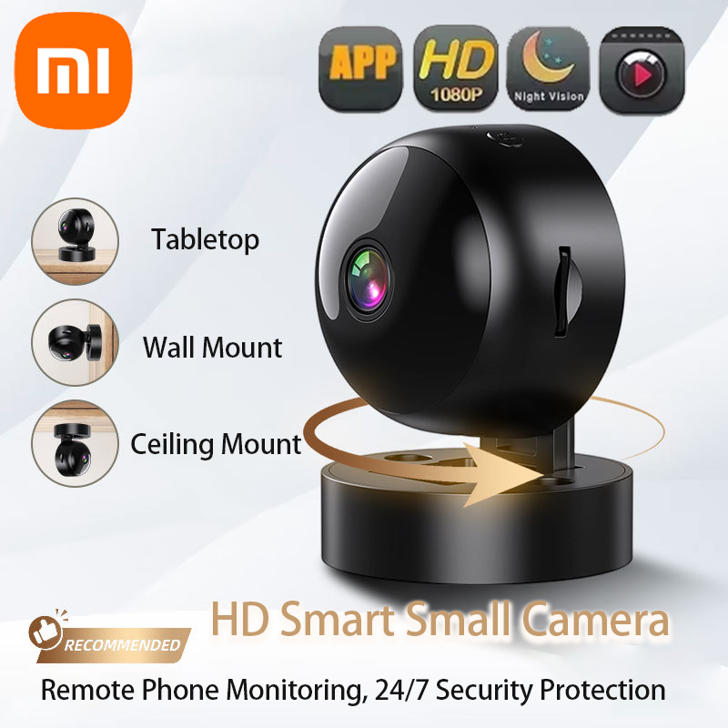 ξAO 360° ° 4K beveiligingscamera met bewegingsdetectie nachtzichtmonitor | WiFi draadloos bewakingssysteem voor binnen en buiten