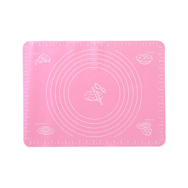 Rodillo de silicona antiadherente con mango de madera, rodillo para masa y harina, utensilios de cocina para hornear, 12 pulgadas,: 30x40cm Pink