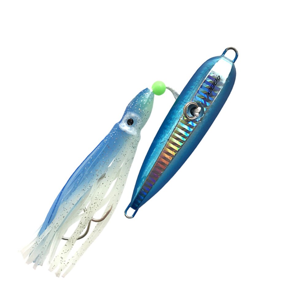 ALS Inchiku Langsam Jig Unterseite Schiff Licht Angeln Lockt Metall und Krake Felsen Tintenfisch Köder Unterstützen Haken 100g 120g 150g 200g 250g: Blau-pro Stck / 250g