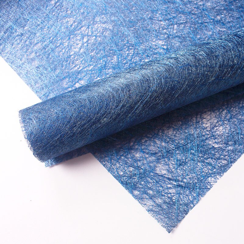 3 Sheets Flowers Bouquet Wrapping Silkworm Paper DIY Florist Craft Material Packaging Paper Wedding Decor Scrapbook Origami: Sapphire blue