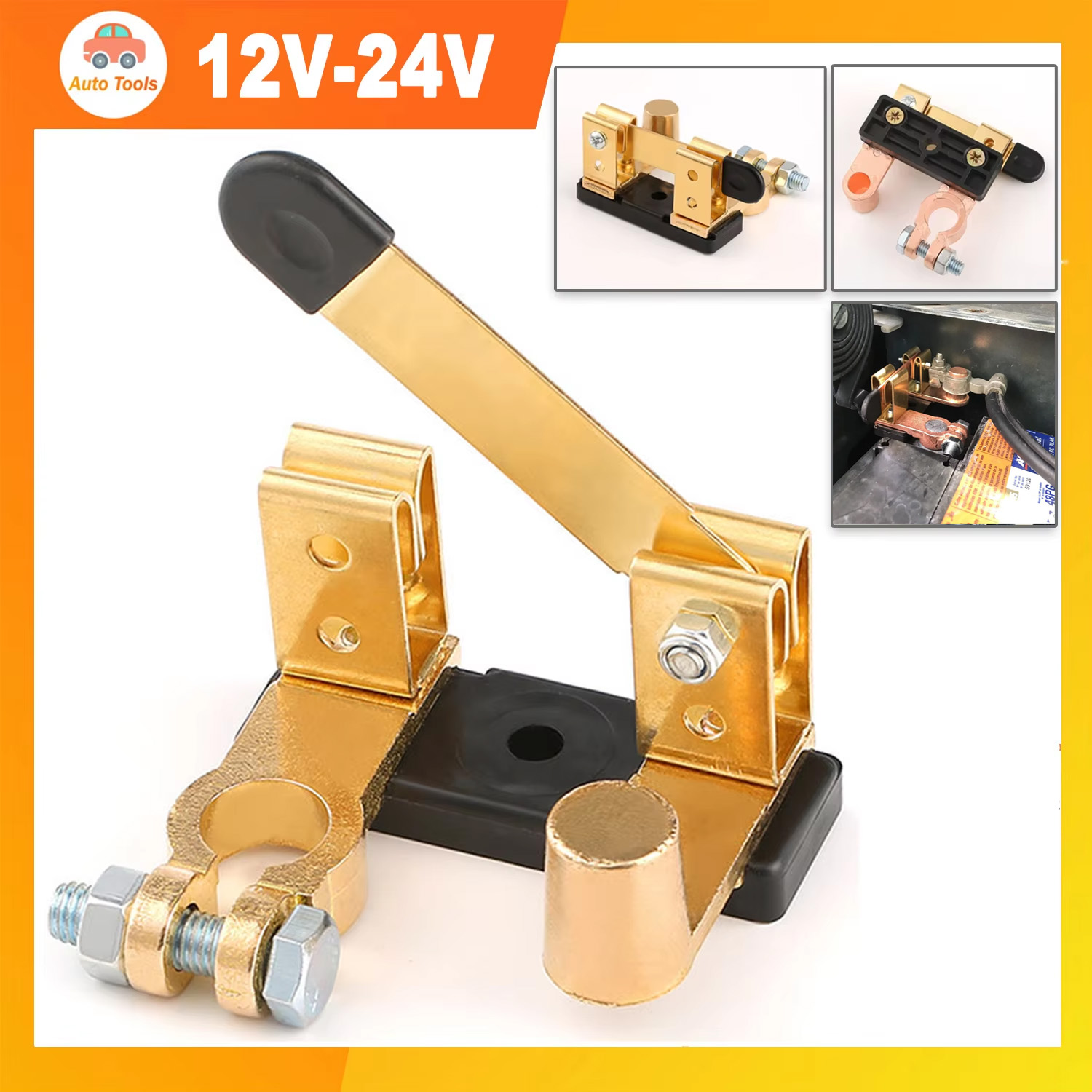 12V-24V Car Battery Terminal Clamp Switch Disconnect Cut-off Isolator Tool KitTop Post Knives Blade Power Cut Off Tools