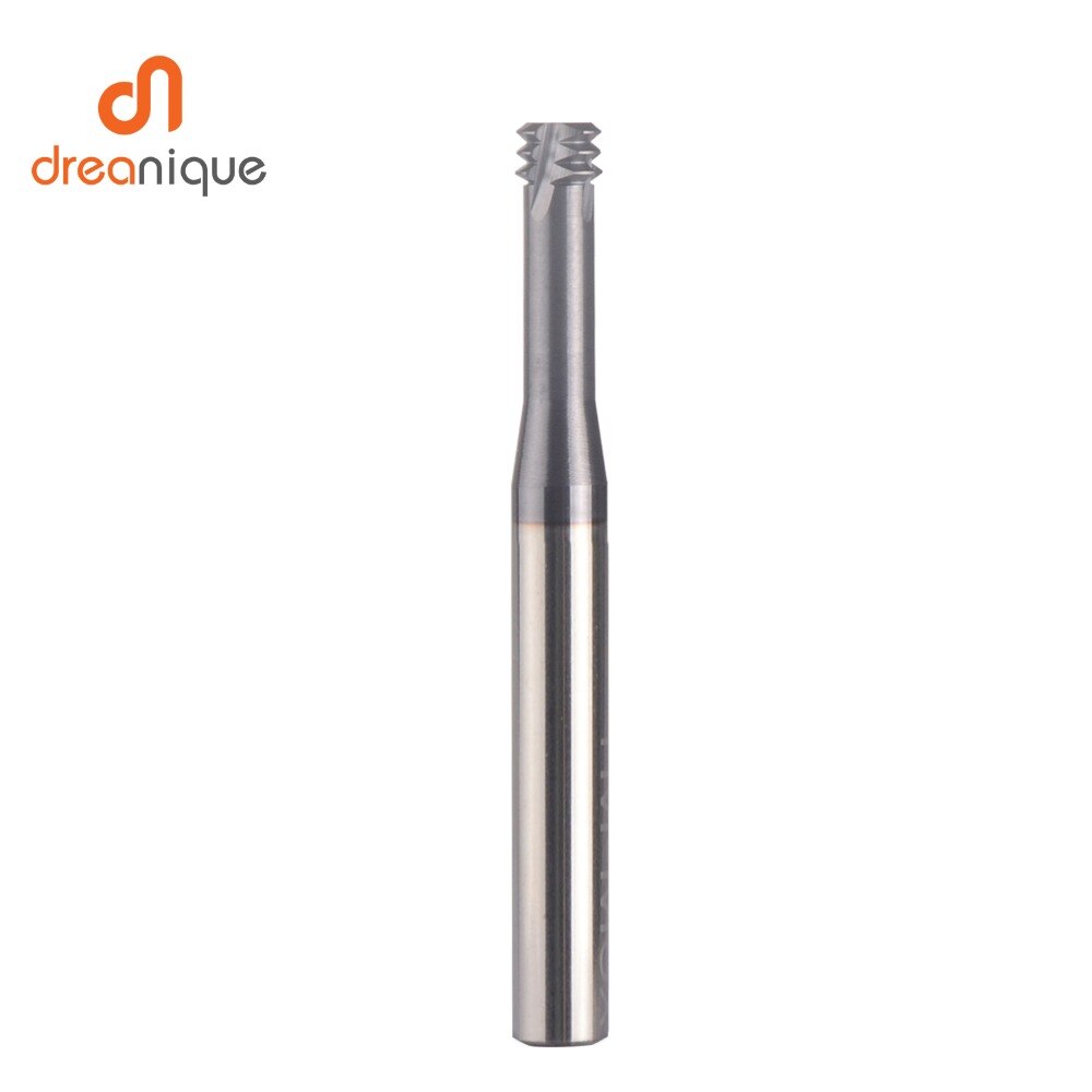 1pc carbide alloy 3 tooth coated M1.0 - M12 thread end mills cnc threading milling cutter tool for ISO metric thread
