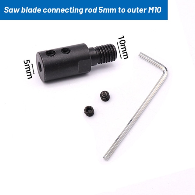 M10 Adaptor Saw Blade Connecting Rod Shaft Arbor Mandrel Connector Joints Coupling Chuck Adapter 5-14mm Angle Grinder Access: 5mm