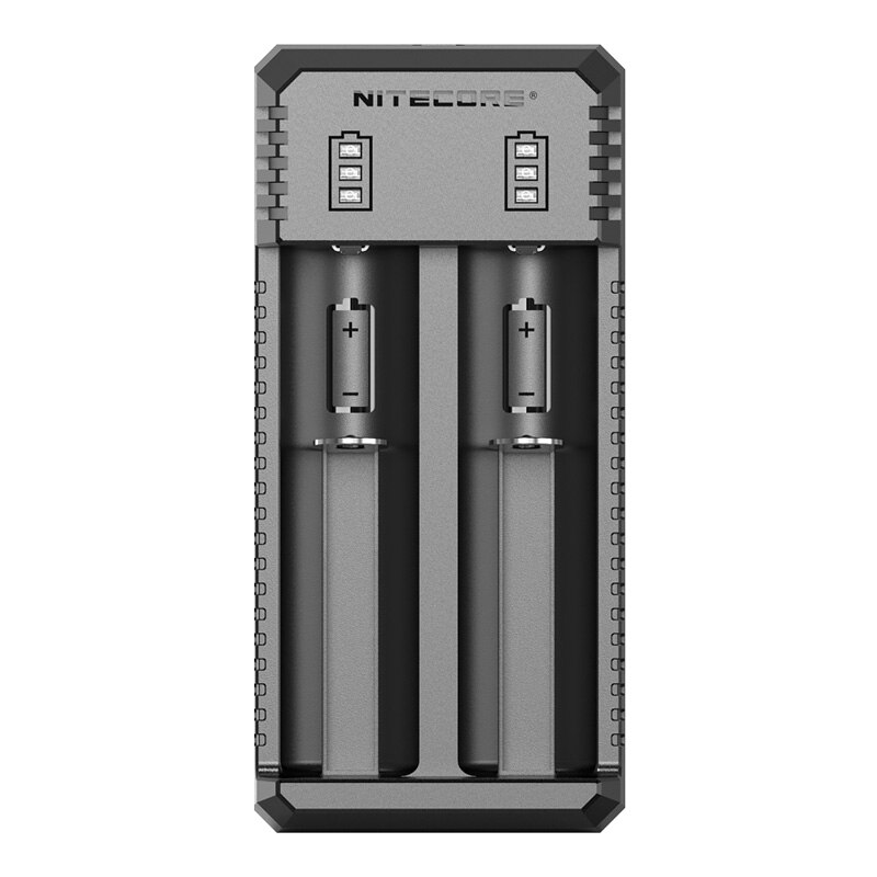 NITECORE UI2 DC 5 V/2A 10W Draagbare Dual-Slot USB Li-Ion Batterij Oplader Krachtige Compatibiliteit Li-Ion /IMR Intelligente Lader