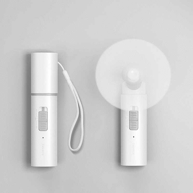 USB Trefoil Folding Fan Mini Electric Portable Fan Small Home Appliance Desktop Fan: white