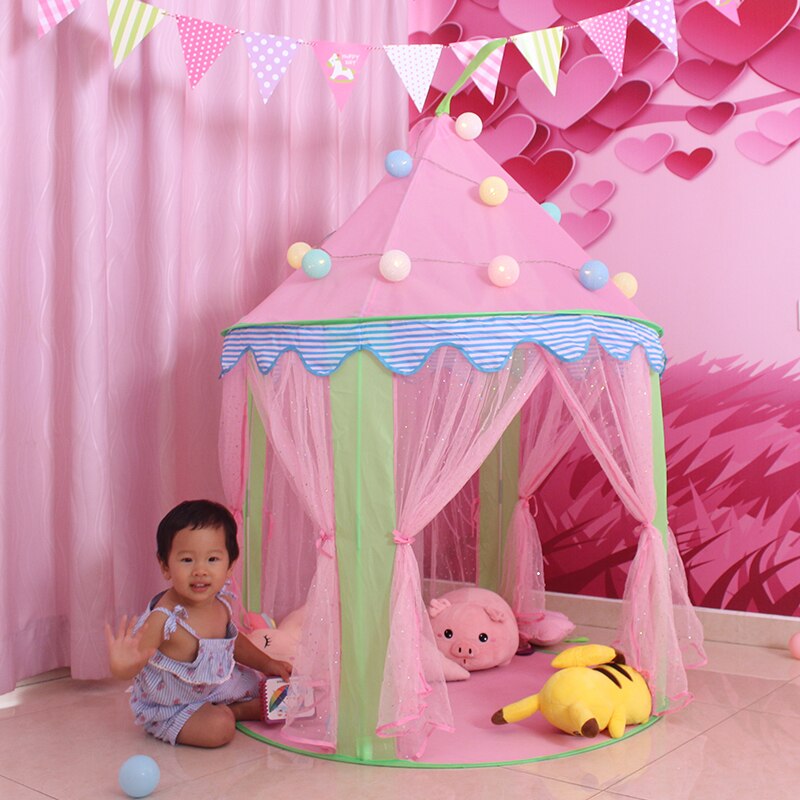 Portatile Tenda Del Gioco Del bambino Giocattoli per Bambini Tenda bambini interno all'aperto principessa castello wigwam Di Natale Regalo Di Compleanno per I Bambini