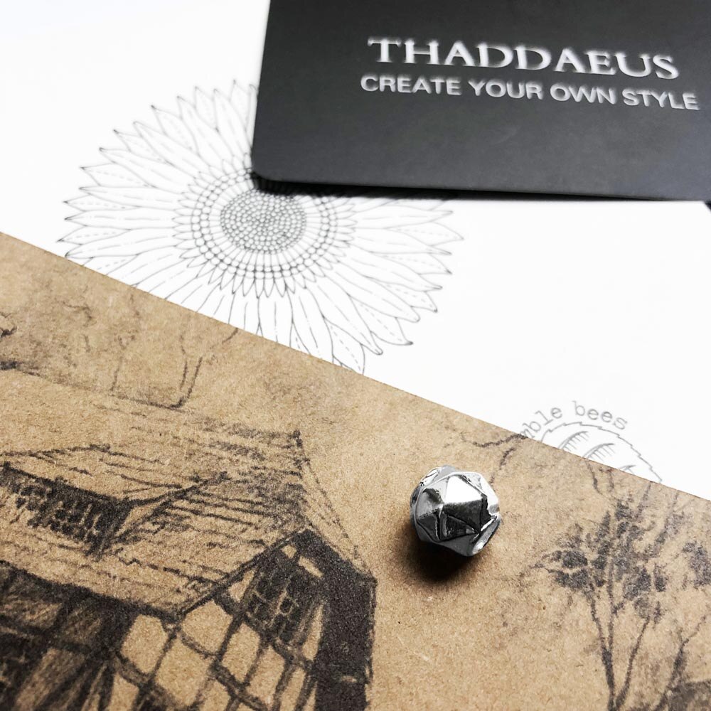 Perles triangulaires, perles argentées pour bracelets, colliers, accessoires de bijoux pour femmes et hommes