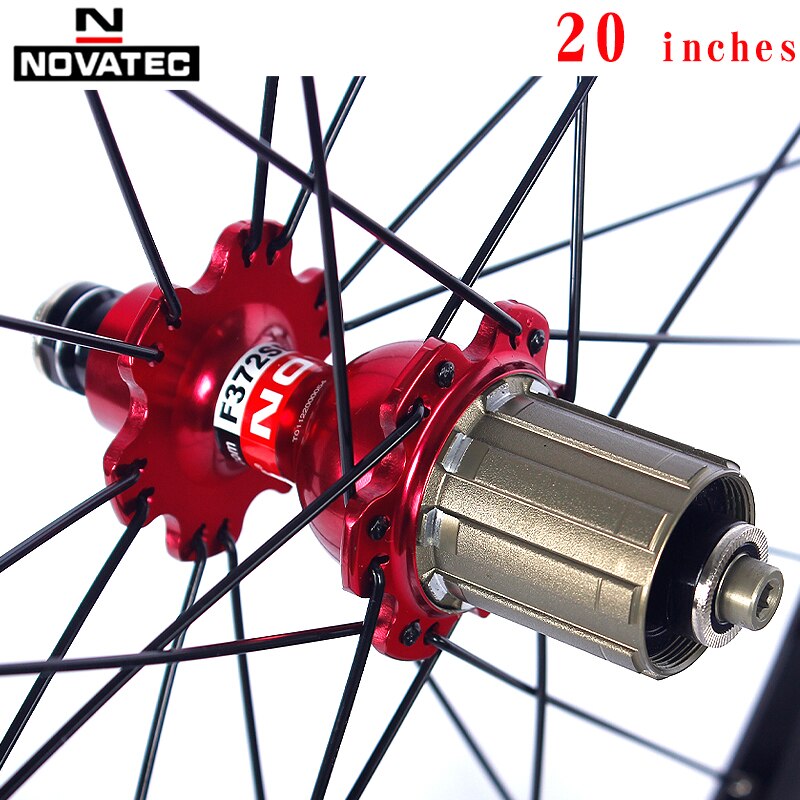 Juego de ruedas de bicicleta de 20 pulgadas Novatec A271/F372SB V, freno 451 406, 4 rodamientos, 7-11 velocidades, 20 24H, ruedas plegables de aleación de aluminio con QR