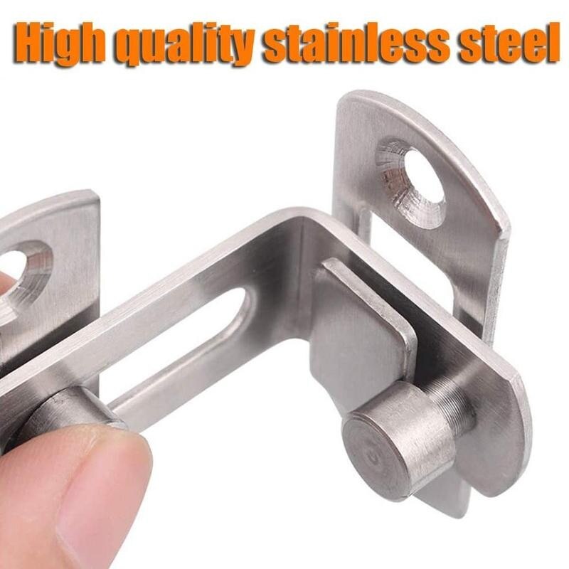 Steel 90 Degree Right Angle Door Latch Hasp Bending Latch Barrel Bolt With Screws For Doors Buckle Bolt Sliding Lock