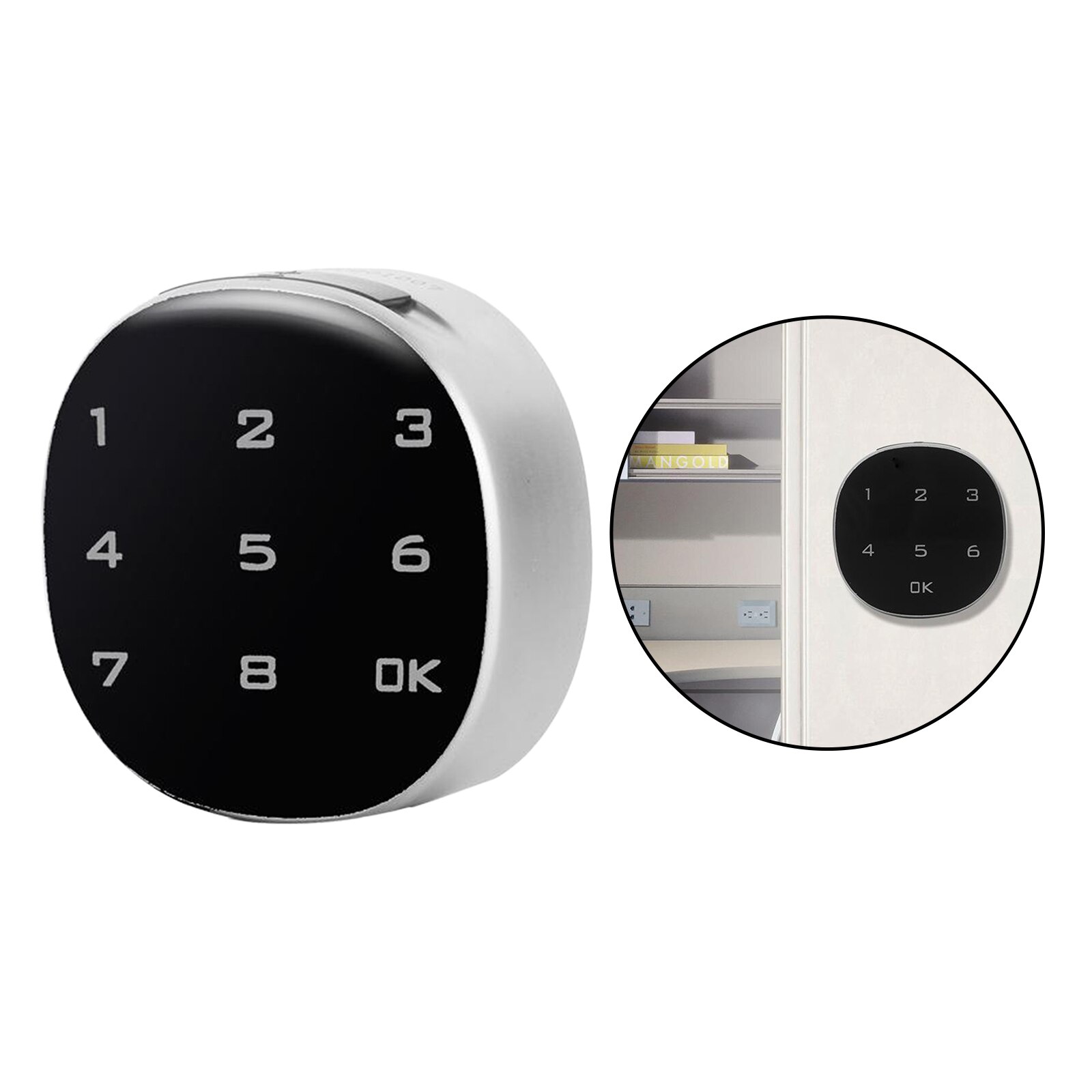 Digital Smart Electronic Password Lock Security Touch Screen Digital Lock for Wood Cabinet Keypad Office Home Drawers