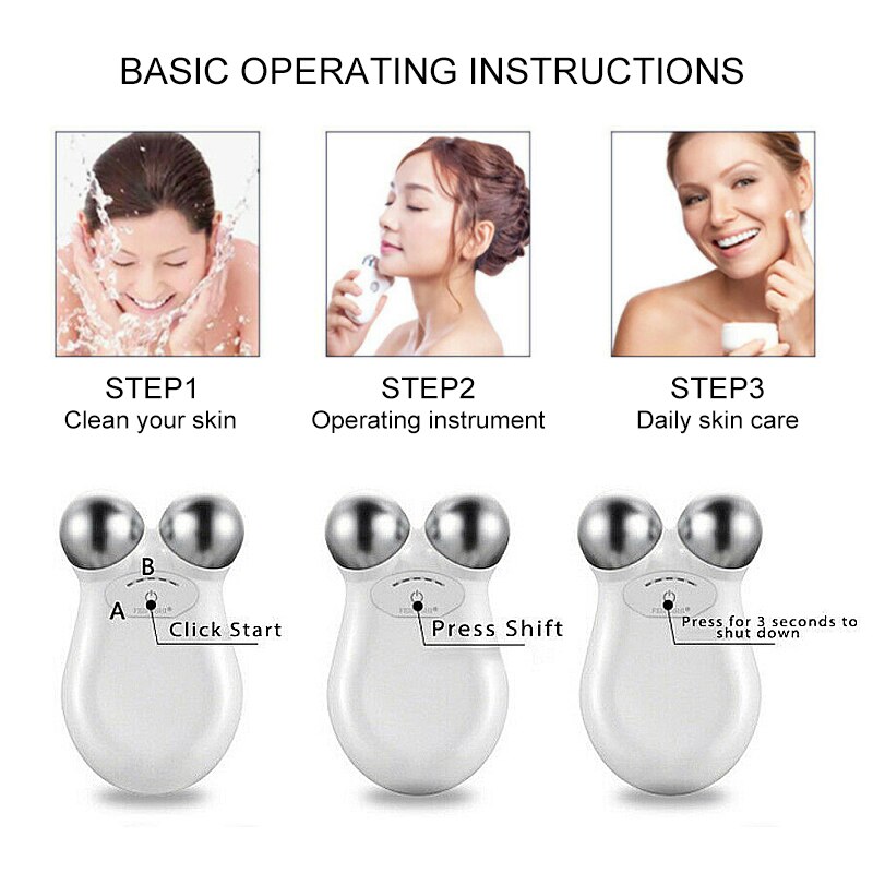 Mini Microcurrent V Shape face Lifting Machine Skin Tightening Rejuvenation Spa Anti Wrinkle USB Charging 3D Face Firm Massager