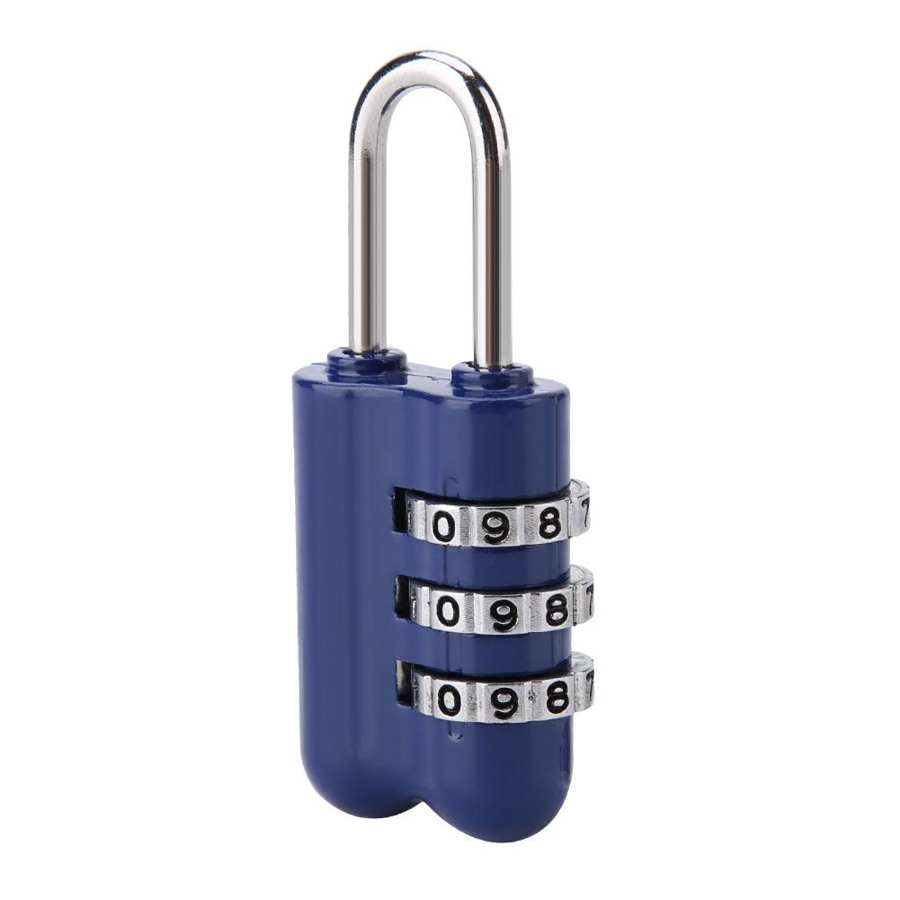 3-Digit Combination Password Lock Zinc Alloy Luggage Padlock Coded Lock Anti Theft cerradura electronica