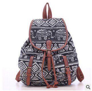 Mode Vrouwen Rugzak Canvas Afdrukken Rugzakken Bloemen Schooltassen Voor Tieners Meisjes Reizen Rugzak Sac A Dos Bolsas Mochilas: A