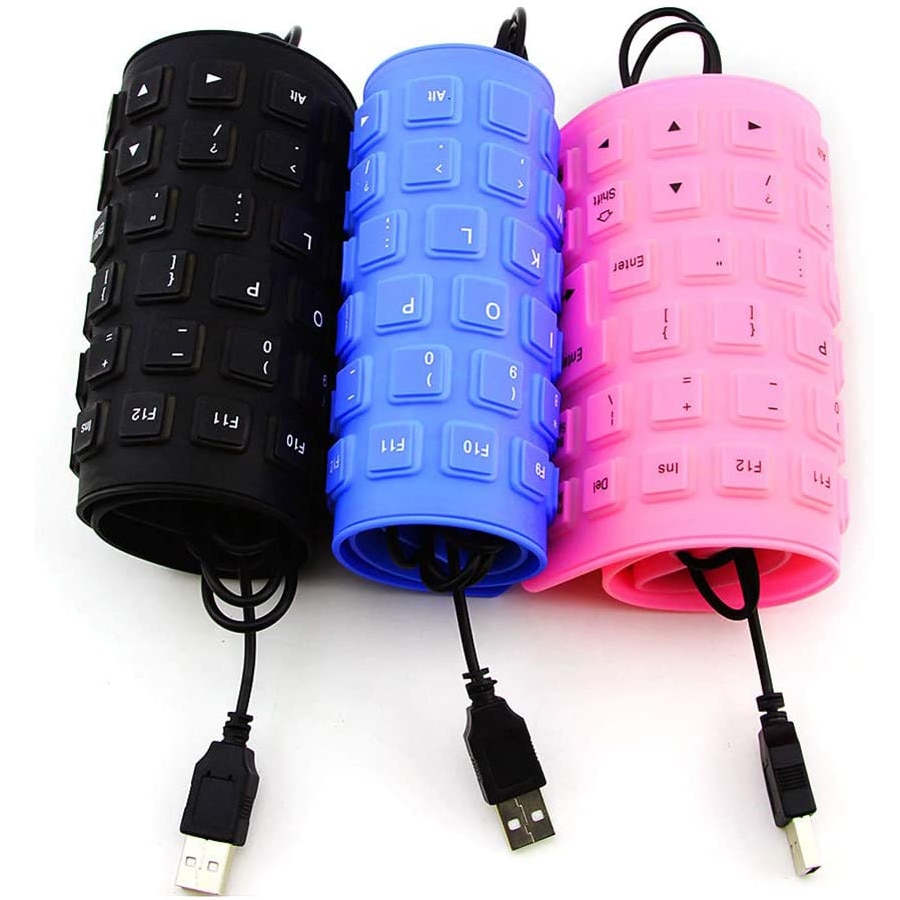 Faltbare Silikon Tastatur, USB Verdrahtete 85 Tasten Wasserdichte Rollup Stille Eingabe Weichen berühren Tastatur für PC Notizbuch Laptop