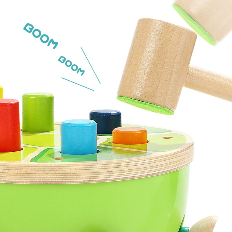 Wood Toys for Toddlers Learning Fine Motor Skills - Preschool Wooden Toys Hammering & Pounding Toys - for 2 Year Old Girl