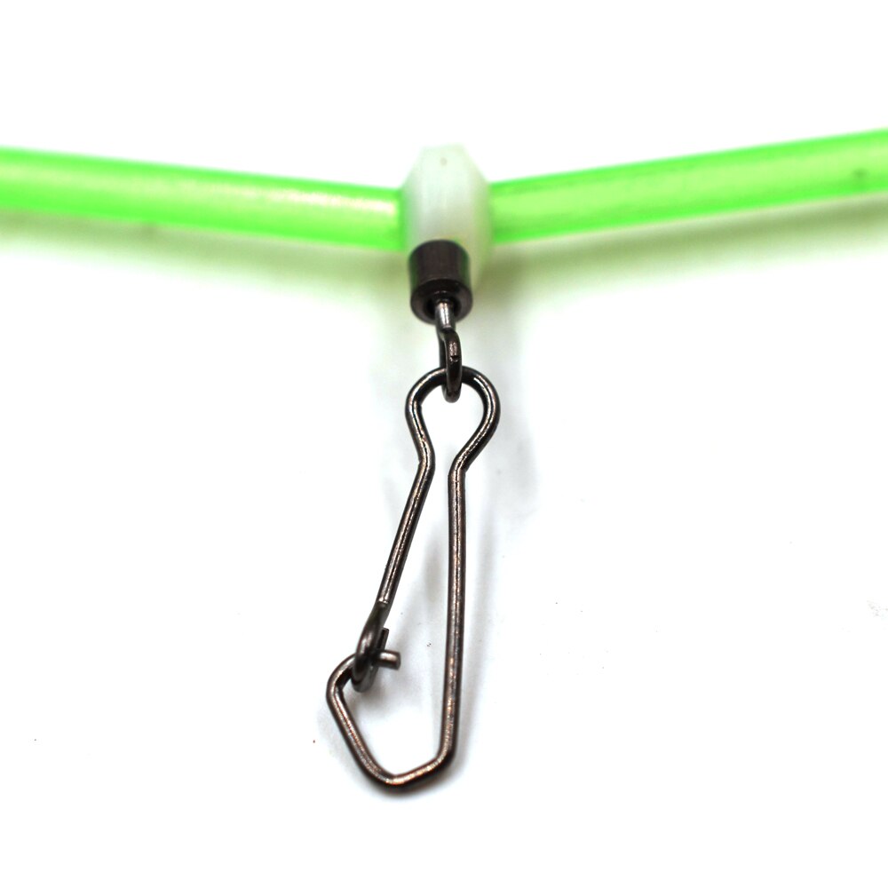 Mnft 12 stk havfiskeri plast lysrør balancebeslag hvid rullende snaplink anti-tangle bomme fiskegrej