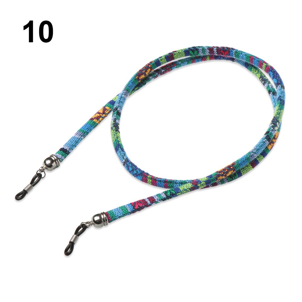 Perles acryliques colorées, chaînes de lunettes de soleil, masque, corde anti-perte, support de cordon pour lunettes de lecture, sangle de cou, accessoires de lunettes: 10