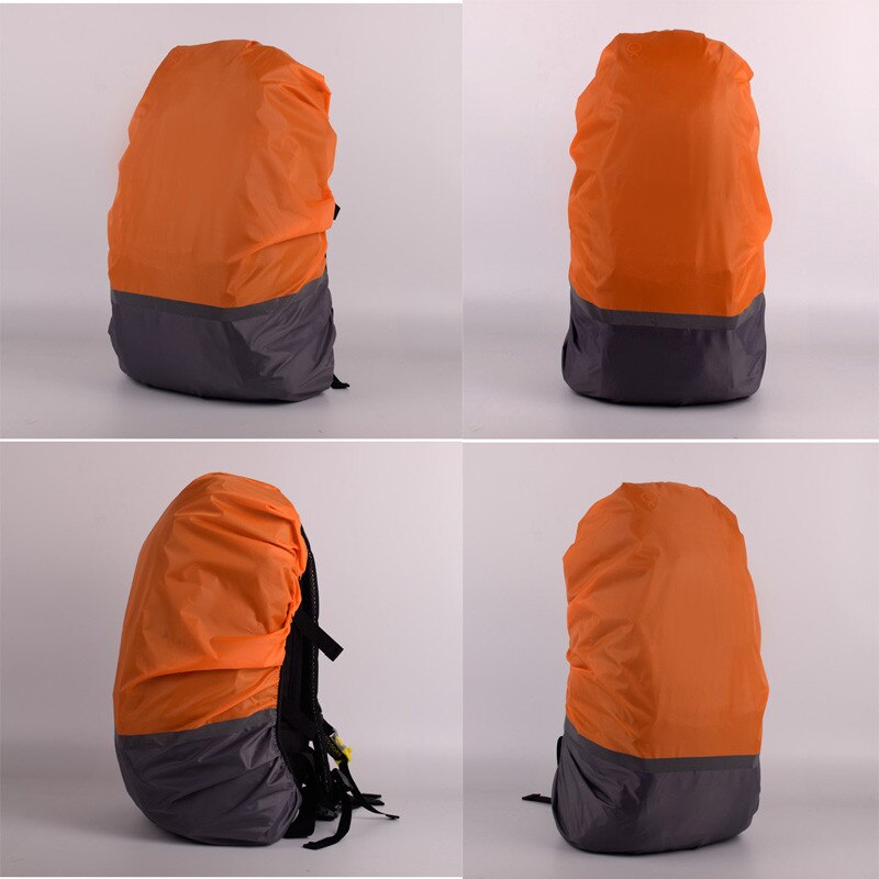 Waterproof Bag Cover 30L to 55L Polyester Milticolor with Reflective Strip Backpack Dust Rain Cover For Camping Hiking Climbing