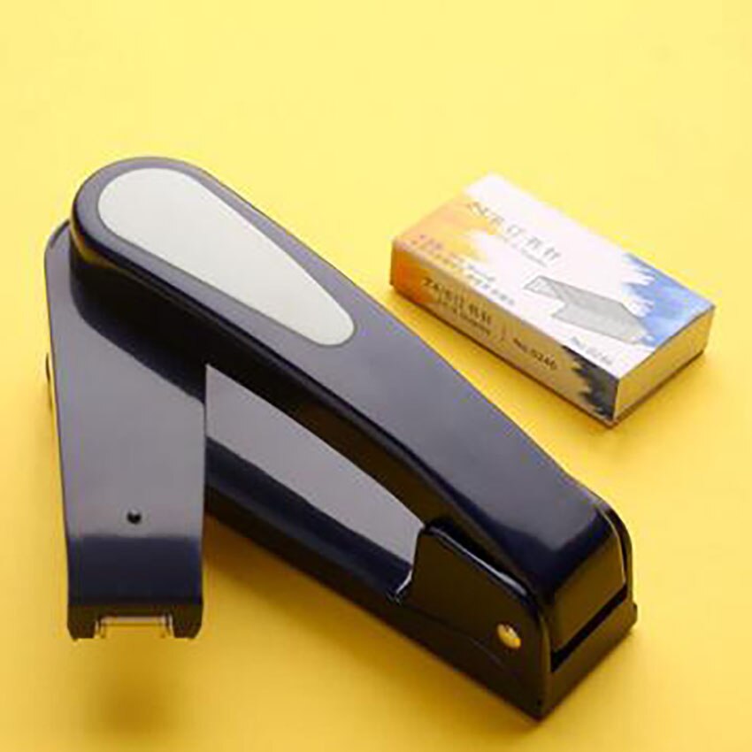 Grapadora multifuncional con rotación de 360 grados, grapadora de encuadernación de costura central de 9cm, grapadora de datos de archivo de encuadernación de estudiantes de oficina, uso de grapas 24/6: Azul