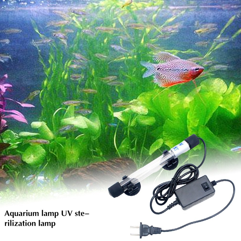 Aquarium Uv Sterilizer Light Submersible Water Clean Lamp Fish Tank Aquarium Filter Uv Shade Light Barrier Protect Fish