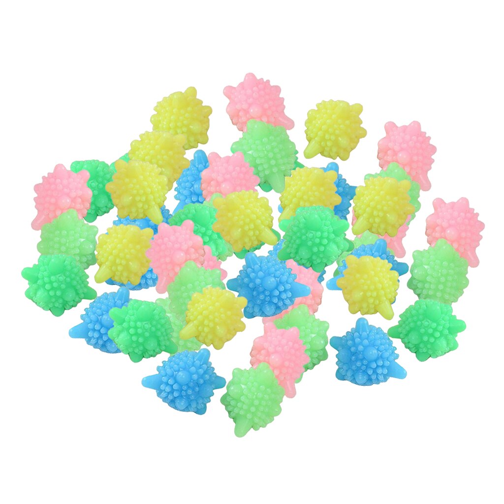 10pcs Solid Colorful PVC Washer Balls Reusable Laundry Ball Dryer Balls, Lint Catcher for Washing Machine, Tangle Free
