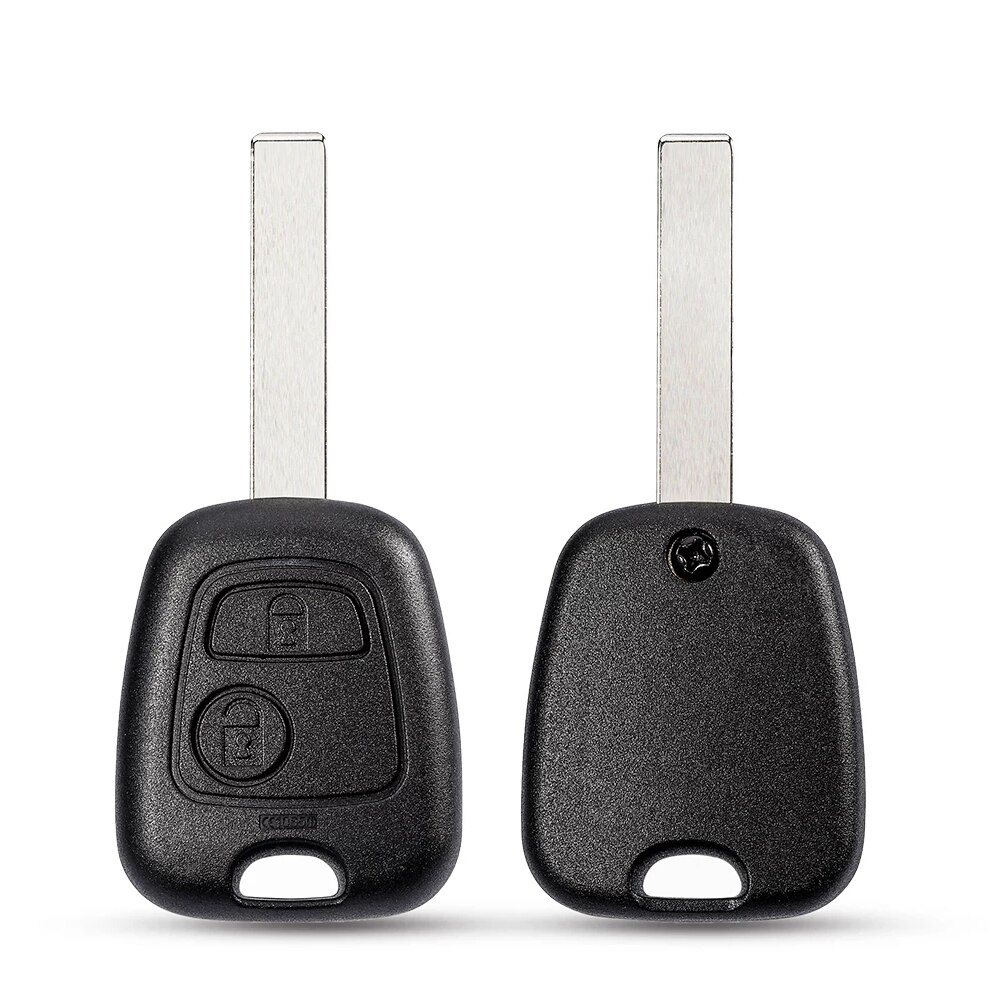 XNRKEY 2 Button Remote Car Key ID46/PCF7961 Chip 433Mhz with Uncut Blade for Peugeot 307 206 407 Partner Citroen C1 C2 C3 SX09
