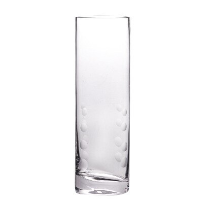 350ml 11oz Clear Long Tall Skinny Engraved Collins Drinking Glass Tumbler Cup: Dot