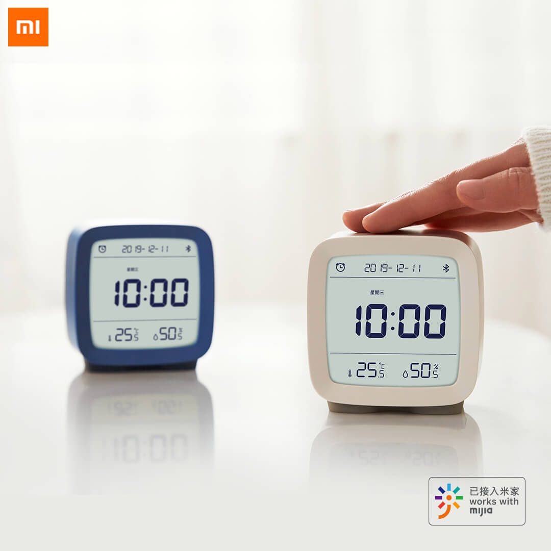 3 In 1 Electronic Clocks Desktop Mini Multifunction Bluetooth Alarm Clock Temperature Humidity Monitor Night Light