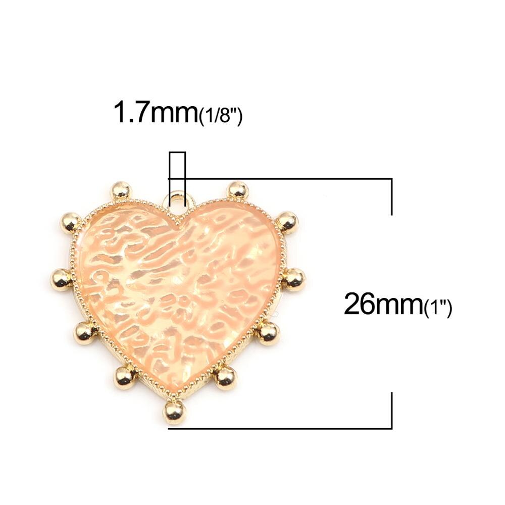DoreenBeads Reize Runde Gold Überzogene Blass Gelb Orange Rosa Bunte Schmuck DIY Erkenntnisse Handgemachte Armbinde Komponenten, 10 Stck: 2
