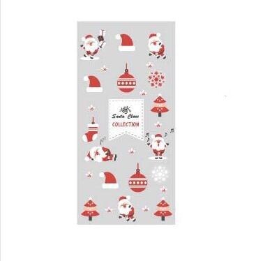 50Pcs Kerstman Kerstboom Elanden Pvc Zakken Transparant Clear Zak Cadeau Voor Kerst Bakken Candy Cookie Verpakking tassen: Christmas hat