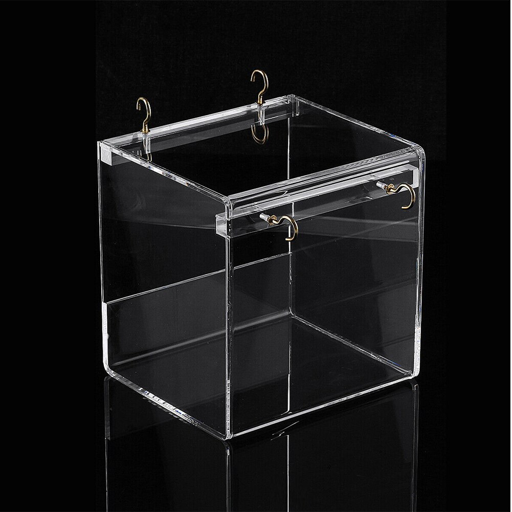 Vogel Bad Ruime Dierbenodigdheden Valkparkiet Papegaaien Kooi Acryl Huis Parkieten Transparante Douche Draagbare Met Opknoping Haken