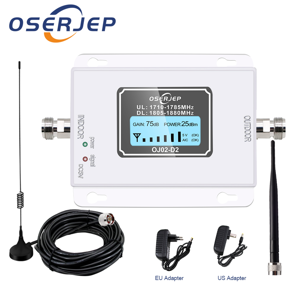 OSERJEP DCS 1800MHZ GSM 1800 2g 4g LTE praktisch Signal Verstärker Booster praktisch Signal Verstärker + drinnen draussen Antenne