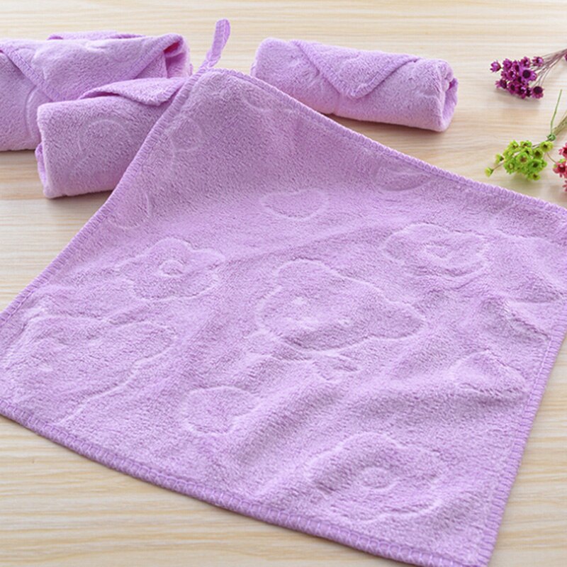 4 Kleurendruk Baby Handdoek Kinderen Handdoeken Super Zachte Baby Care Sterke Absorberende Badhanddoek Voor Baby Haak Kleine Vierkante