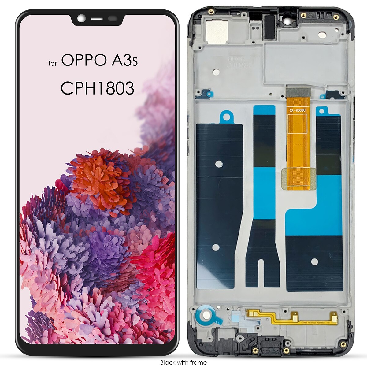 New original 1853 display screen touch digitizer assembly for 1803  a3s  a3s replacement: 1803 with frame