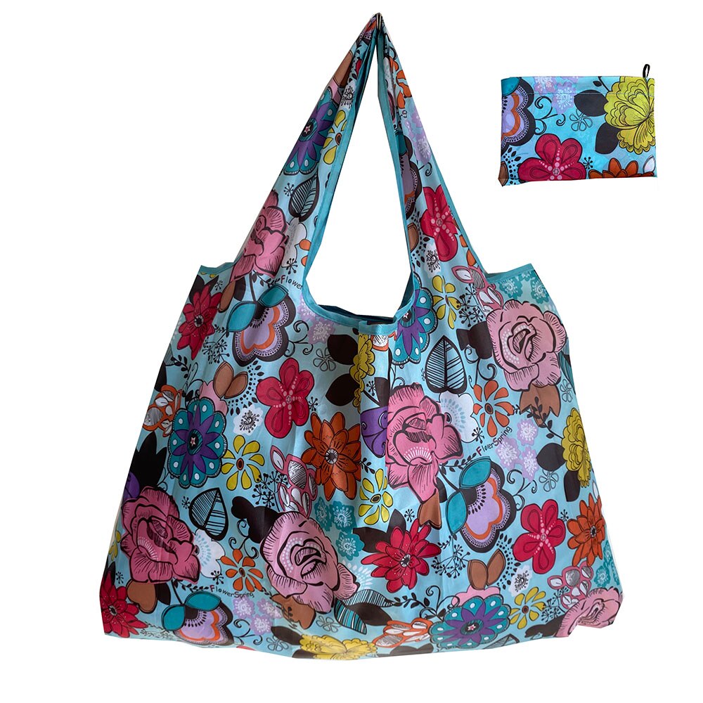 Opvouwbare Boodschappentas Herbruikbare Boodschappentassen Scheurvast Nylon Tas Geschikt Voor Kruidenier Recycling Bag Grote: 22016