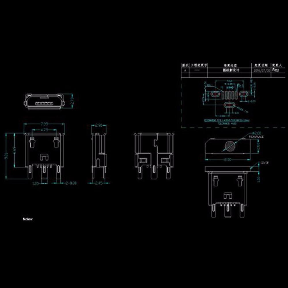 10pcs 30pcs 100pcs Vertical SMT Micro 5p USB Jack Connector 5P Micro usb port