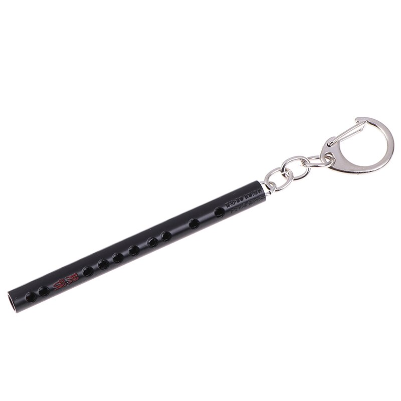 Mini llavero de bolsillo instrumento Musical Accesorios Cosplay flauta llavero colgante de llavero: black