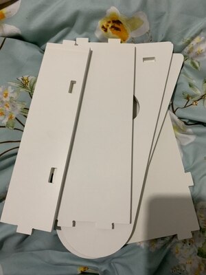 White DIY desktop organizer shelf holder cosmetics and stationery holder double-deck desktop shelf