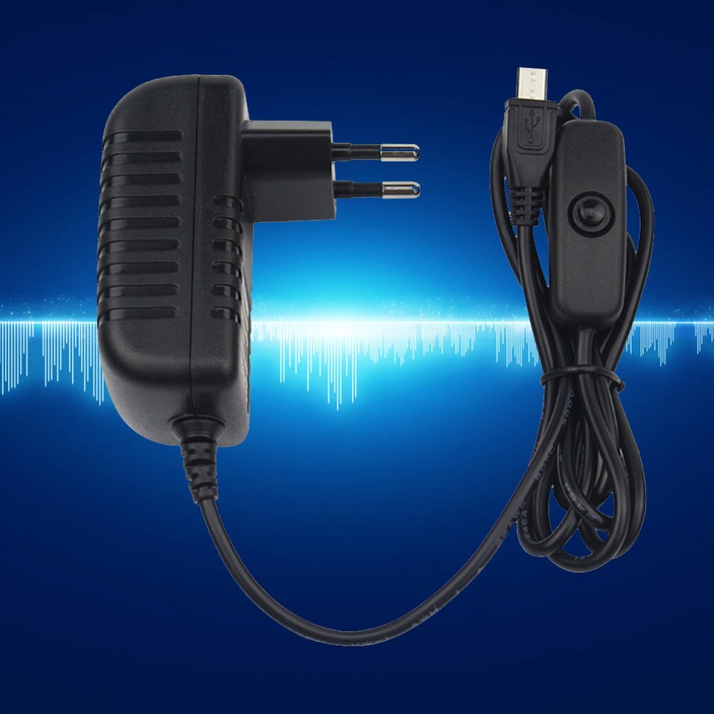 5V 3A Power Supply Charger AC Adapter Micro USB Cable with Power On/Off Switch For Raspberry Pi 3 pi pro Model B B+ Plus