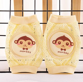 Kids Girls Boys Crawling Elbow Toddlers Baby Knee Pads Protector Safety Mesh Kneepad Leg Warmer Children Cushion Legging Infants: 08-Yellow Monkey