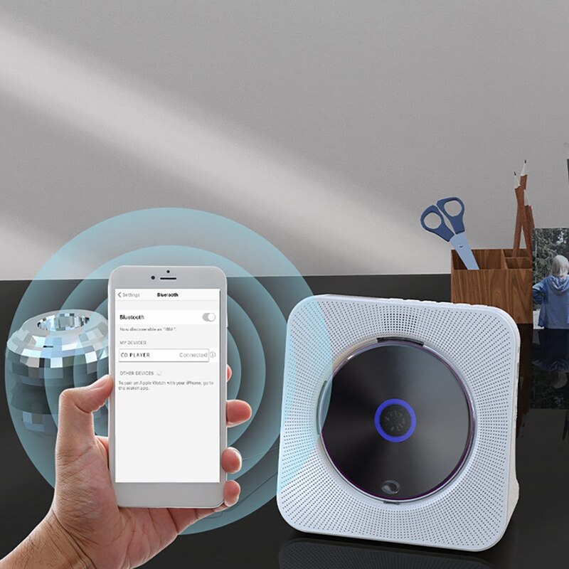 Home CD Player Bluetooth Music Disc Album Disk Portable Music Player EU Plug