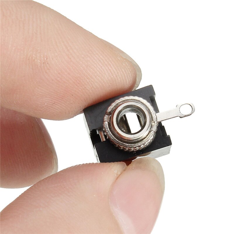 5 pièces PCB panneau montage 3.5mm simple Jack femelle écouteur prise prise Audio connecteur noir