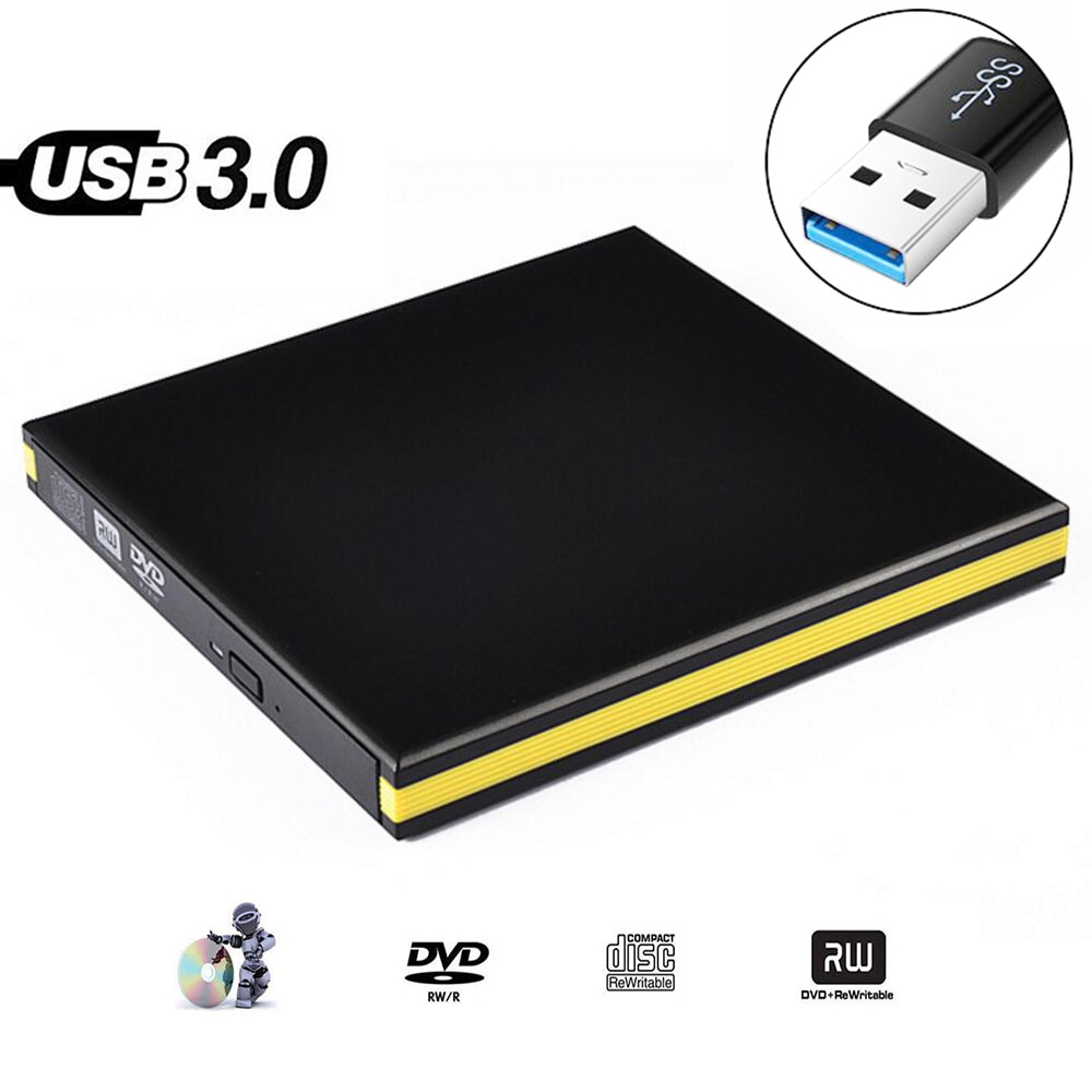 USB 3.0 DVD Burner DVD ROM Player External Optical Drive CD/DVD RW Writer Recorder Portatil Drives for Acer Dell Universal asus